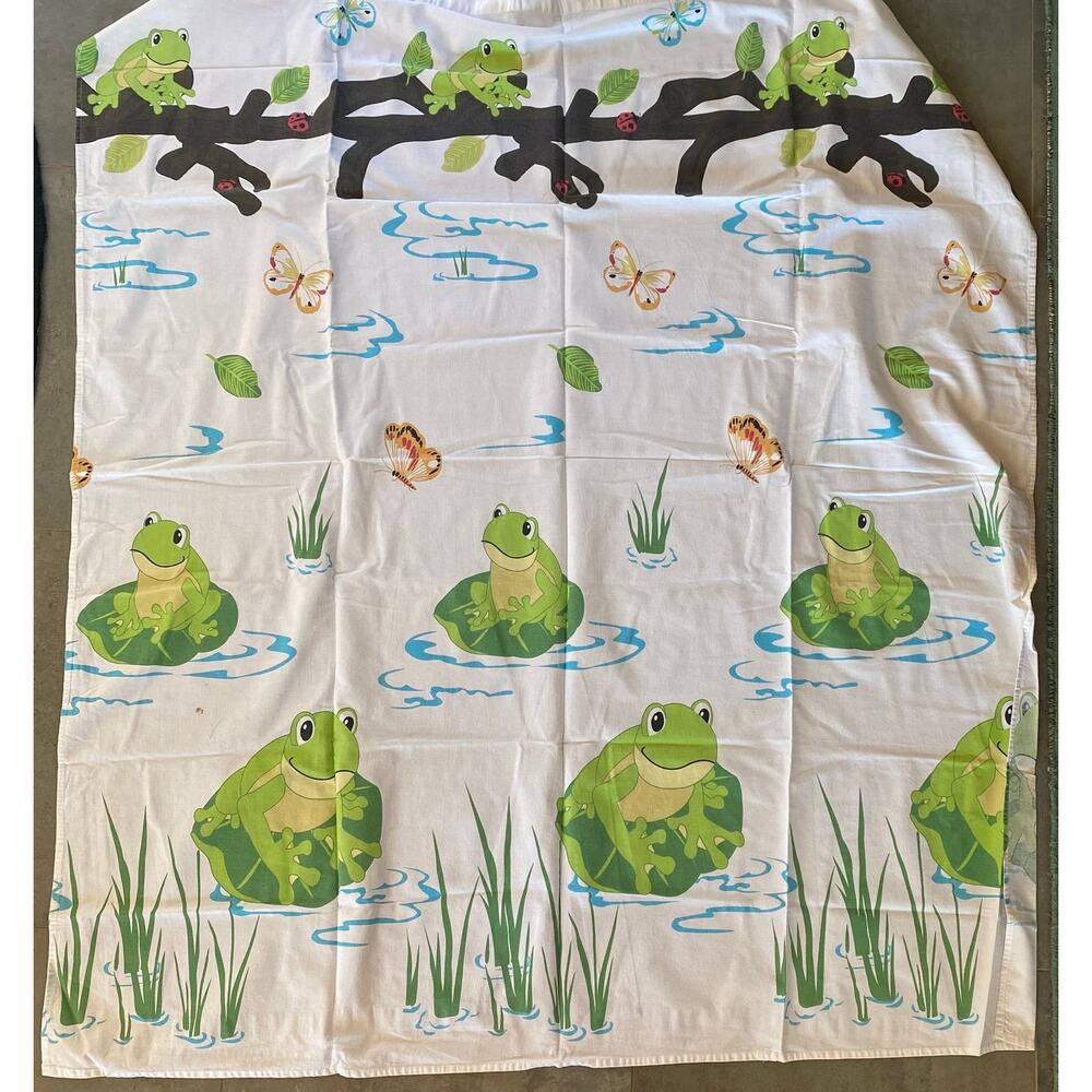 Colormate 100% Cotton‎ Froggy Shower Curtain 62"W x 70"L